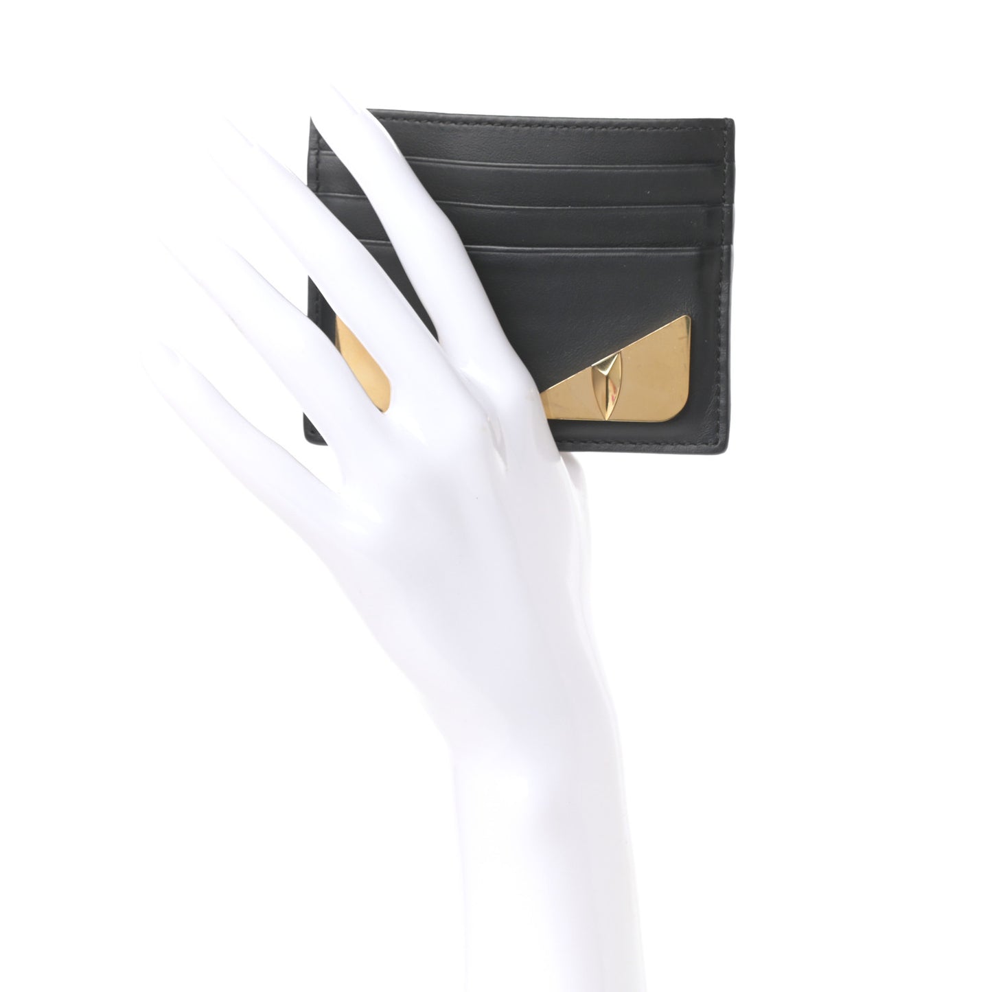 Vitello Century Metal Monster Eyes Card Holder Black