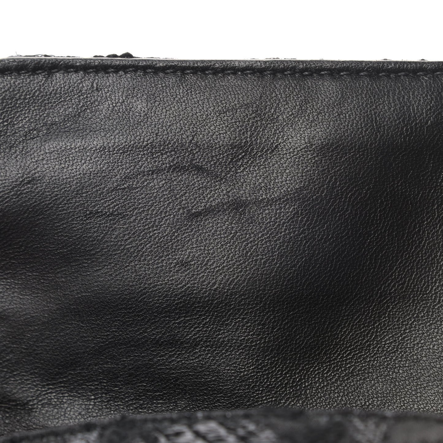Tessuto Nylon Lurex Embroidered Flap Black