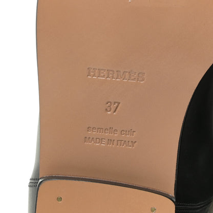 Hermes Box Kelly Jumping Boots 37 Black 11 of 12