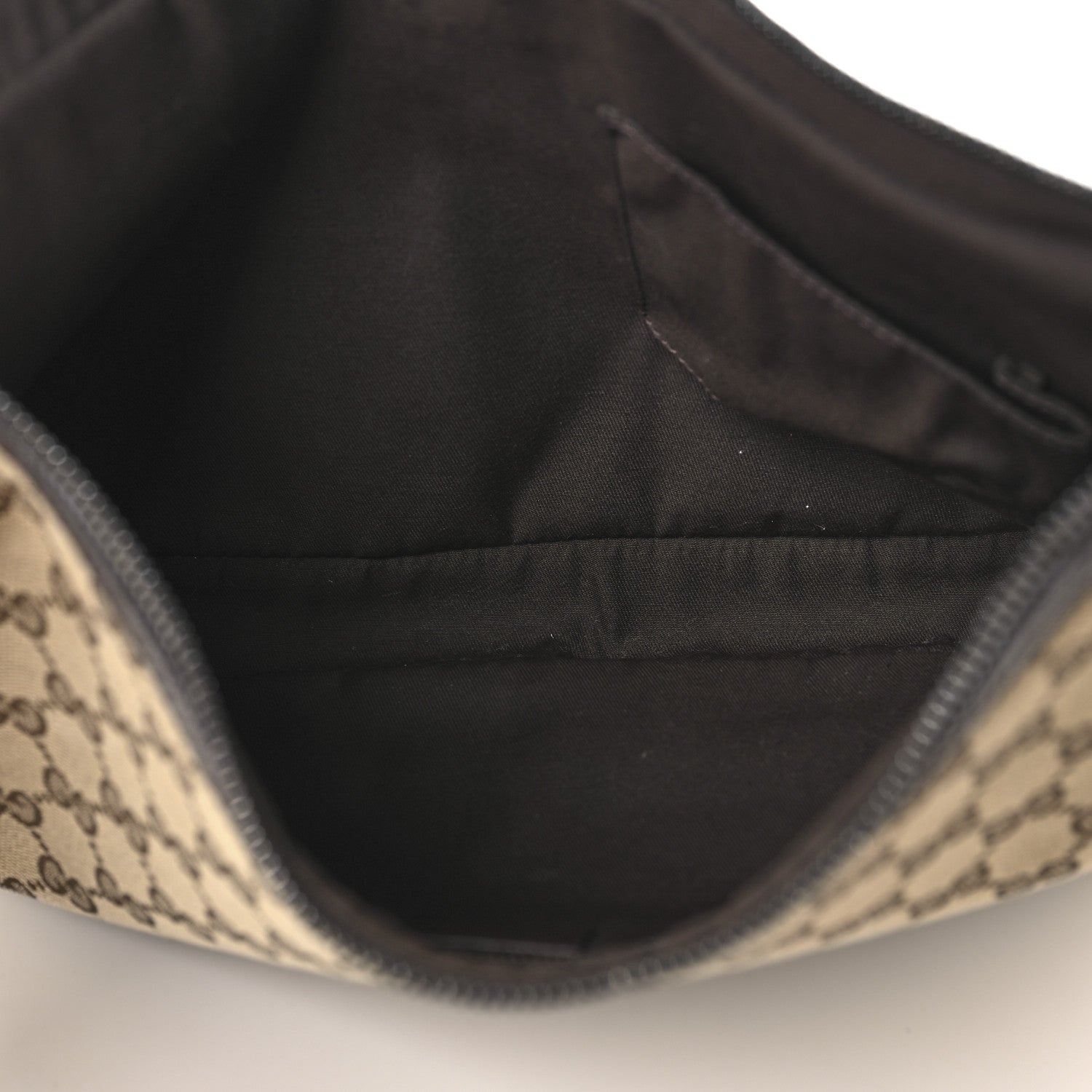 Gucci Monogram Medium Half Moon Hobo Dark Brown 5 of 11