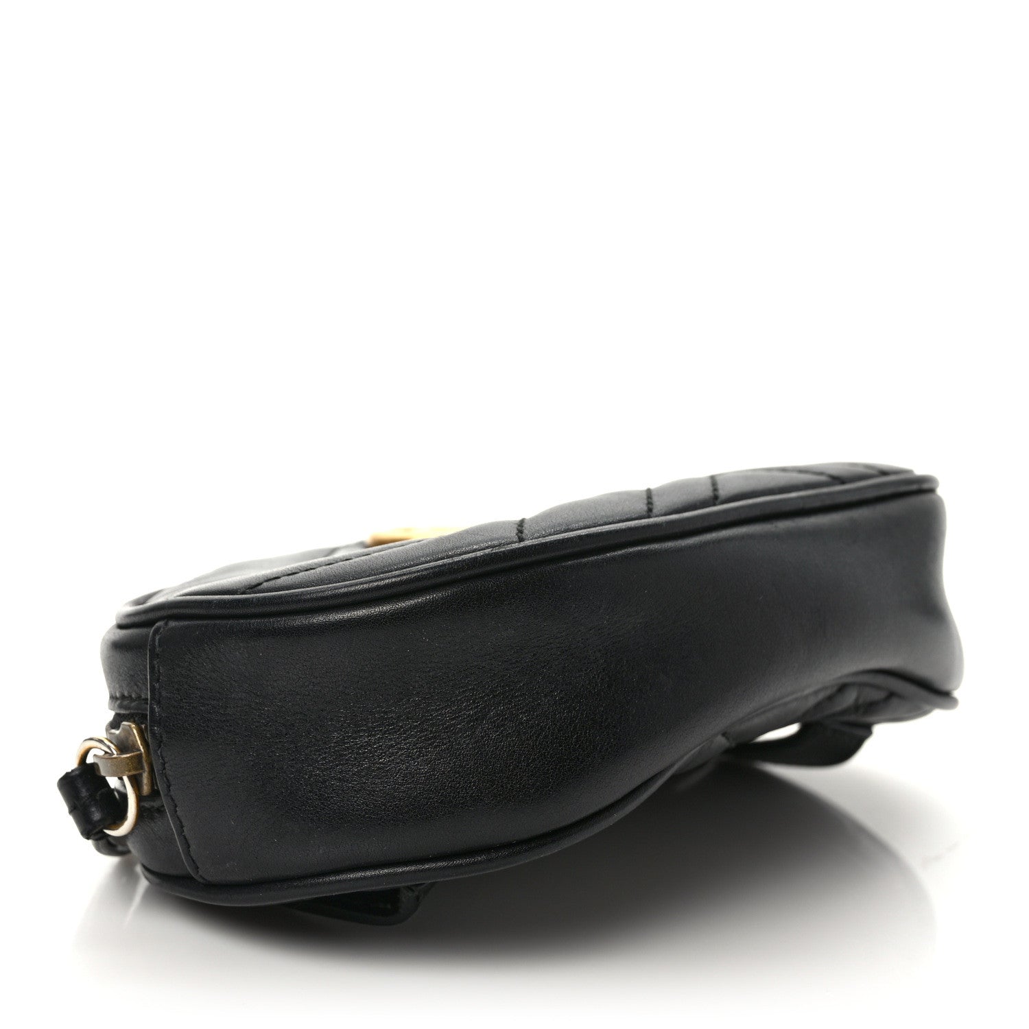 Gucci Calfskin Matelasse GG Marmont Belt Bag 95 38 Black 4 of 11