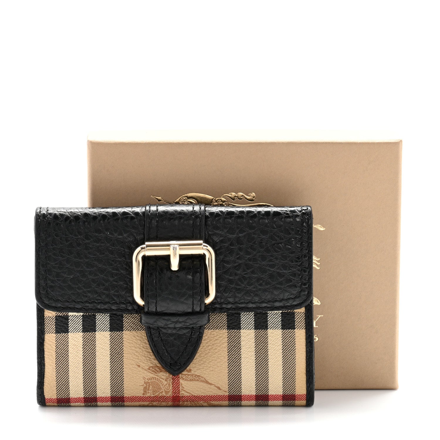 Burberry Haymarket Check Compact Wallet Black 11 of 11