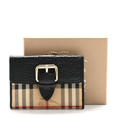 Burberry Haymarket Check Compact Wallet Black 11 of 11