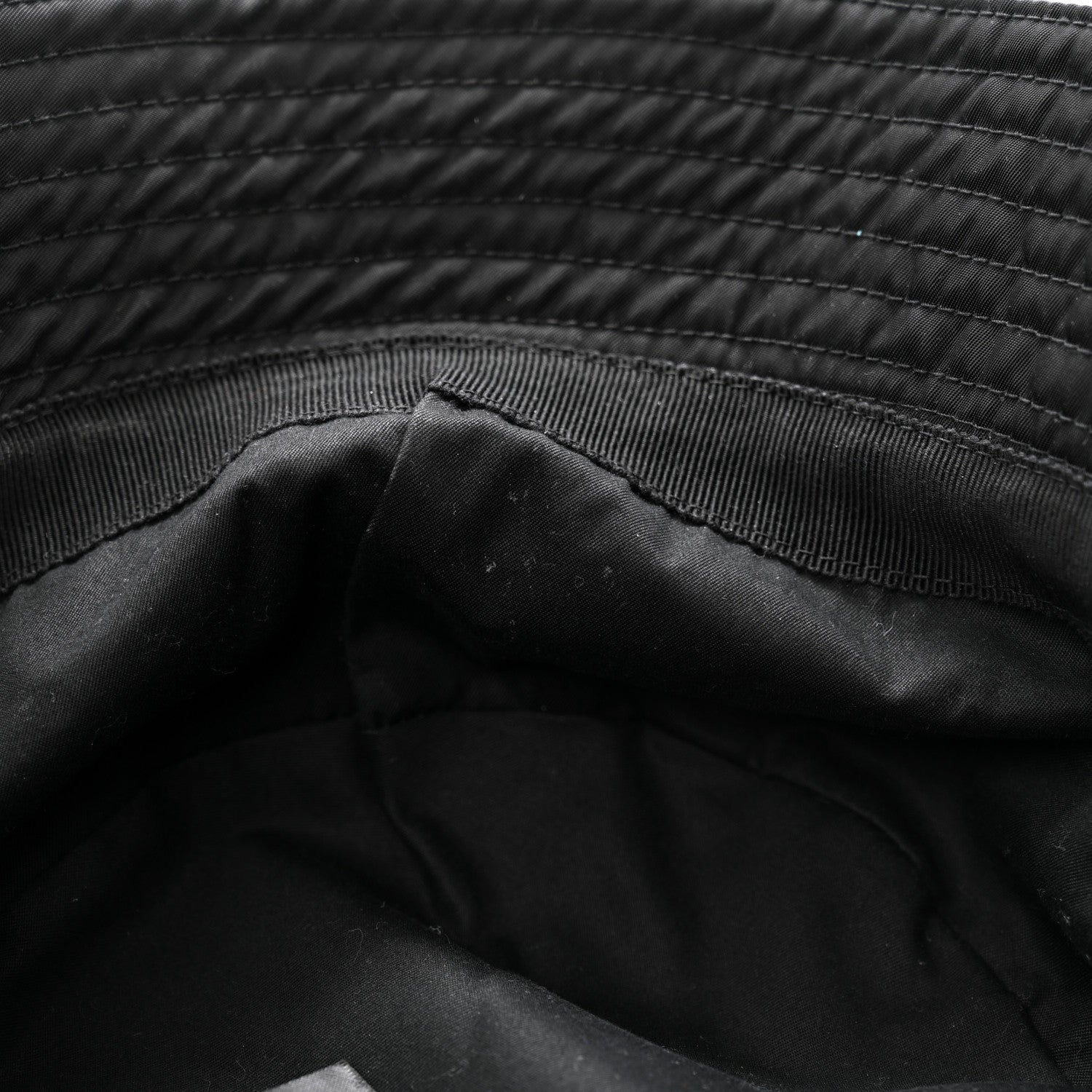 Prada Re-Nylon Metal Triangle Logo Womens Bucket Hat XL Black 9 of 10
