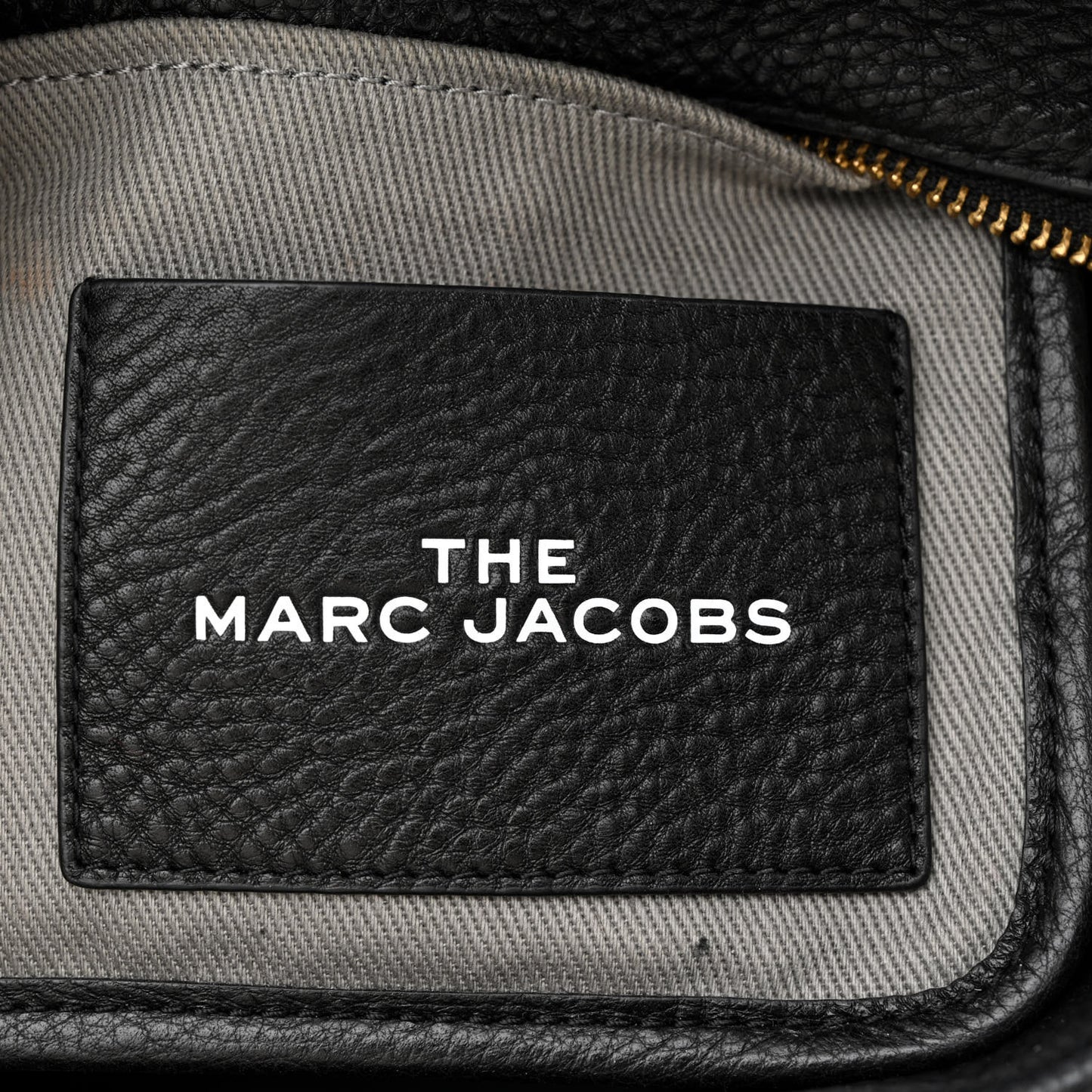 Grained Calfskin Small The Tote Bag Black
