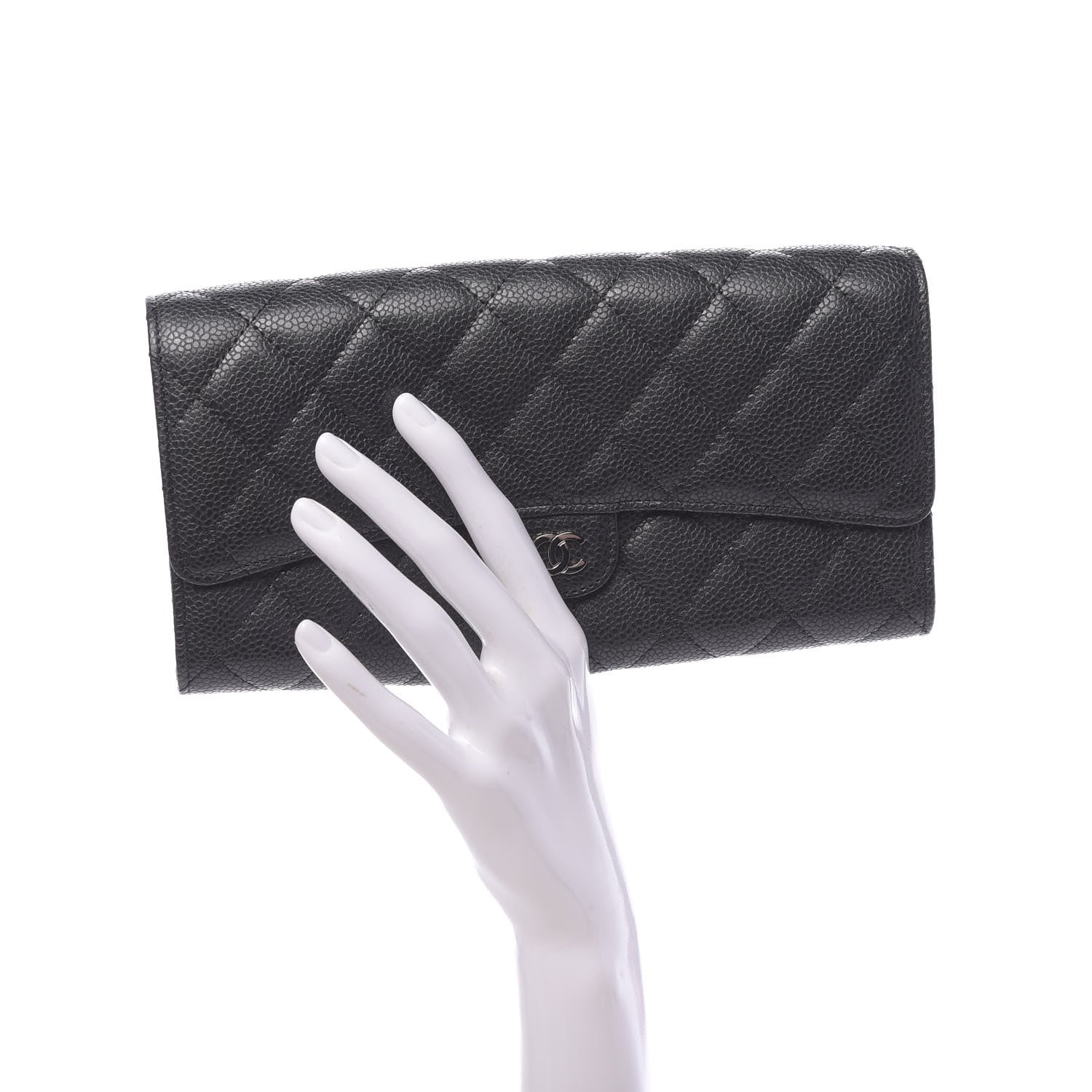 Chanel Caviar Quilted Travel Wallet Black 2 of 9