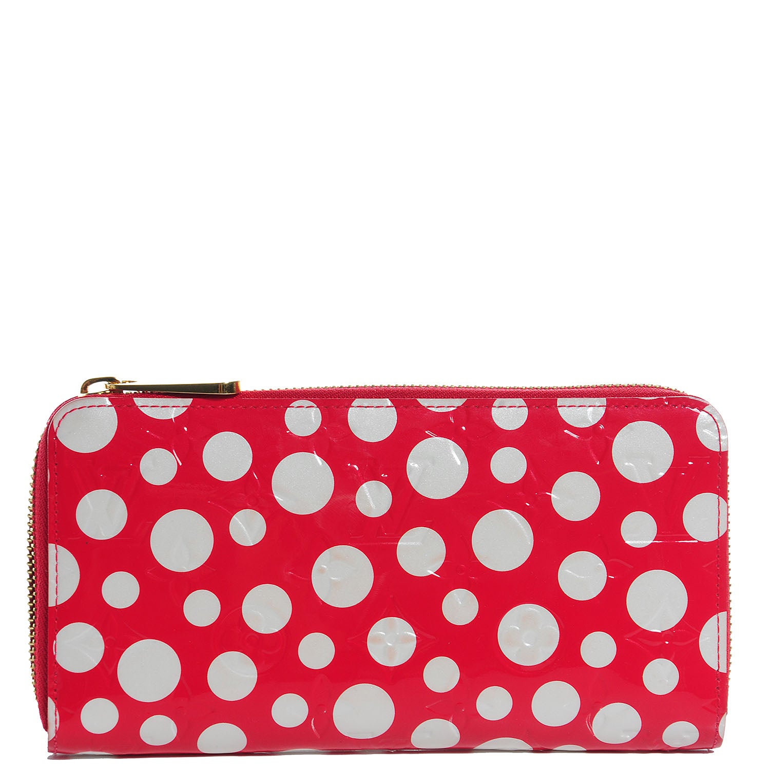 Louis Vuitton Vernis Kusama Infinity Dots Zippy Wallet Red 1 of 8