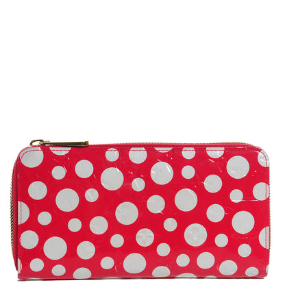 Louis Vuitton Vernis Kusama Infinity Dots Zippy Wallet Red 1 of 8