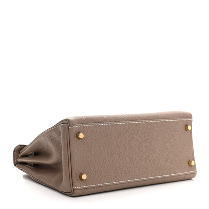 Hermes Togo Kelly Retourne 28 Etoupe 4 of 11