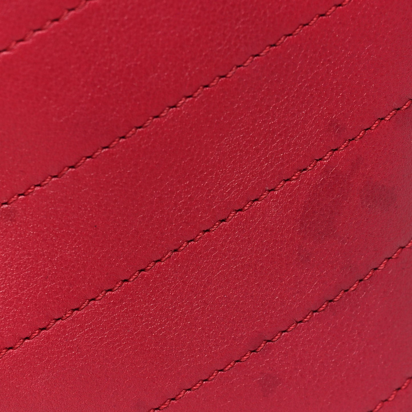 Calfskin Chevron Stitched Coco Waist Bag Red