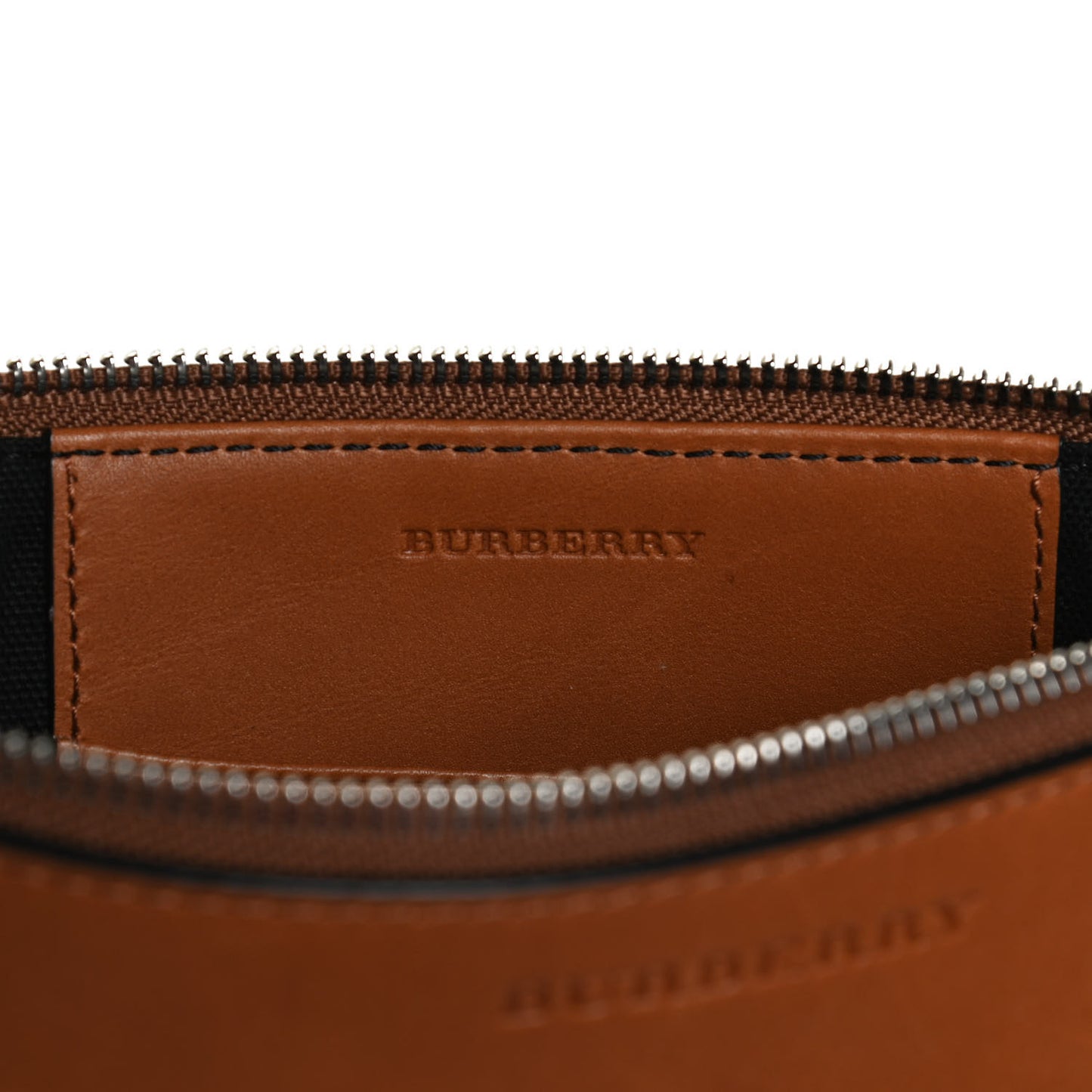 Mega Check Peyton Crossbody Clutch Bag Saddle Brown