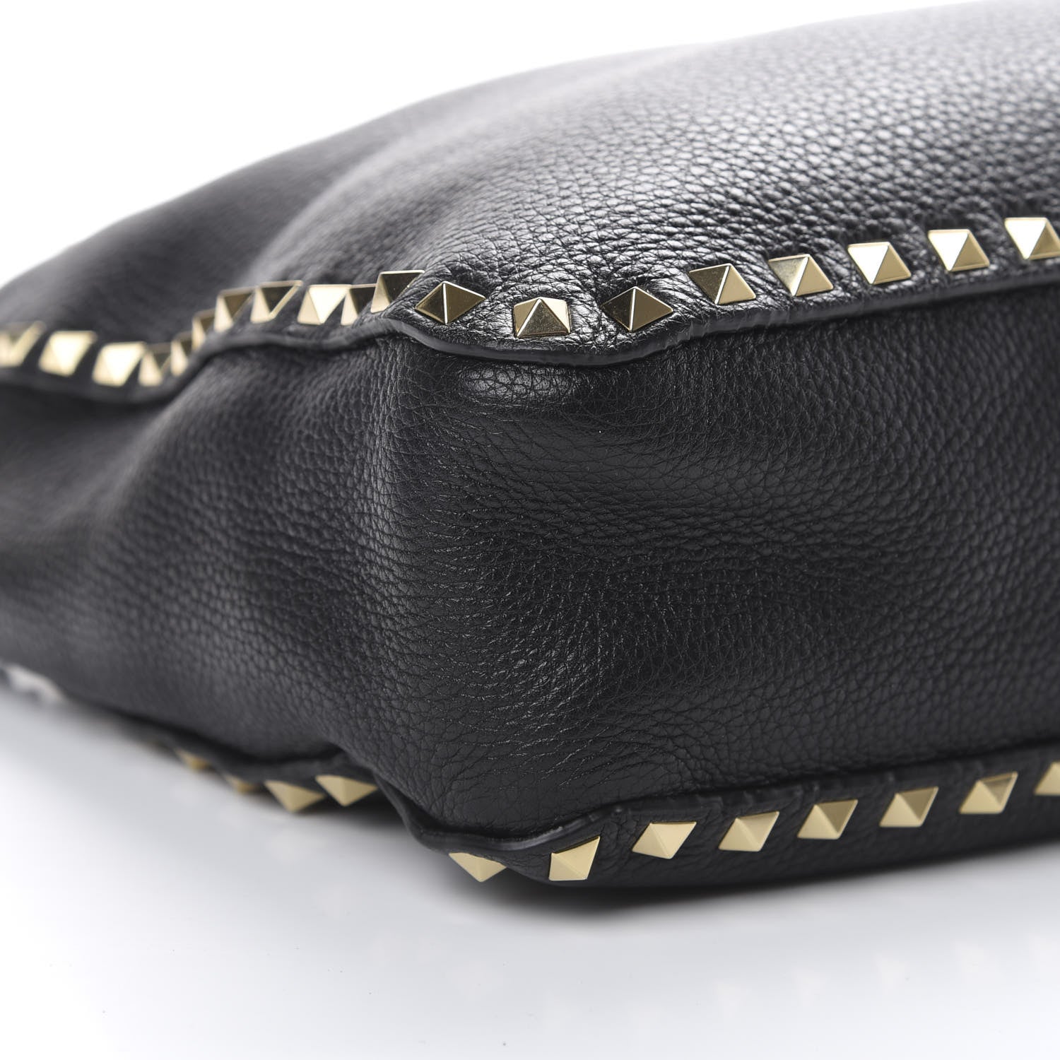 Valentino Garavani Pebbled Calfskin Small Rockstud Flip-Lock Messenger Bag Black 6 of 8