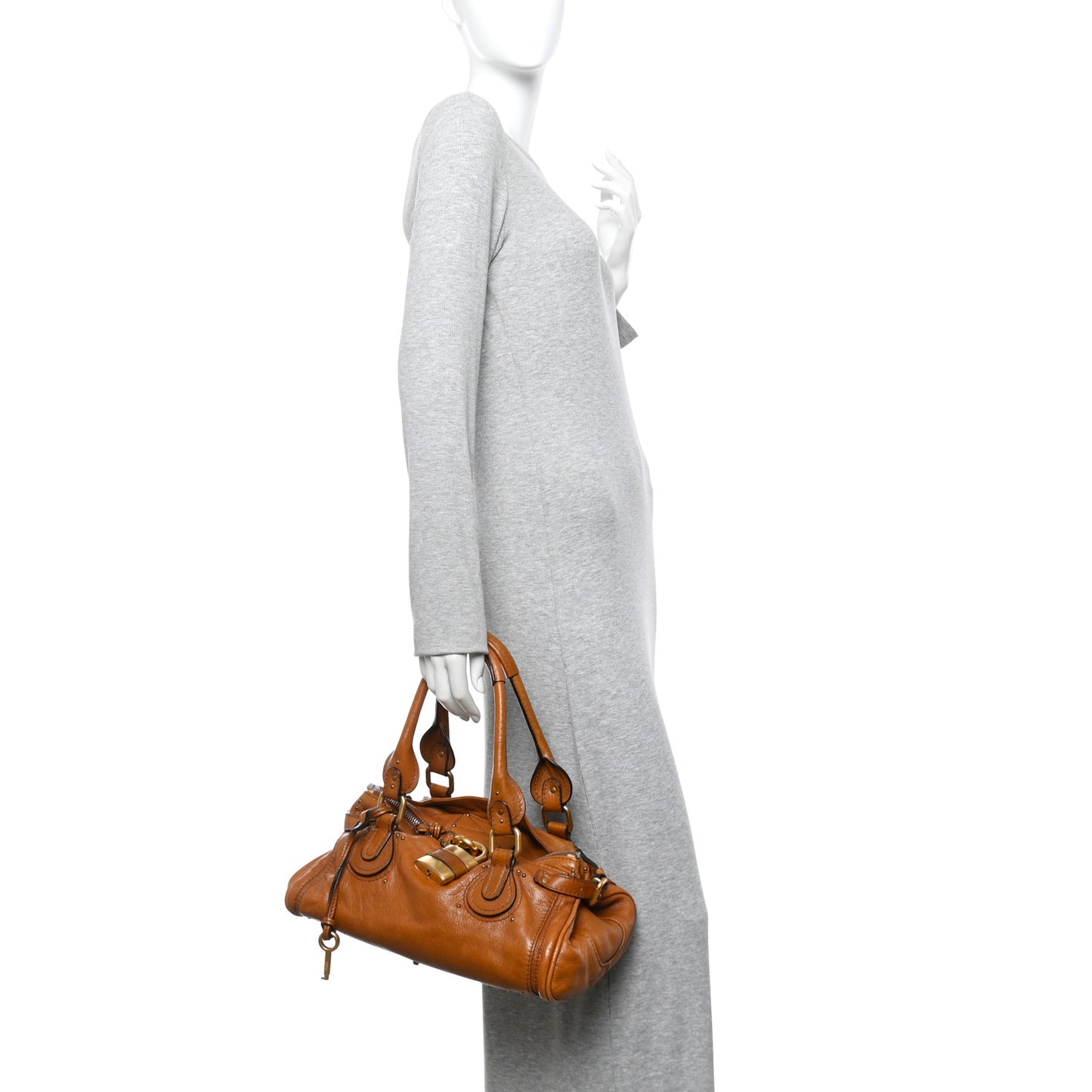 Calfskin Medium Paddington Satchel Tan