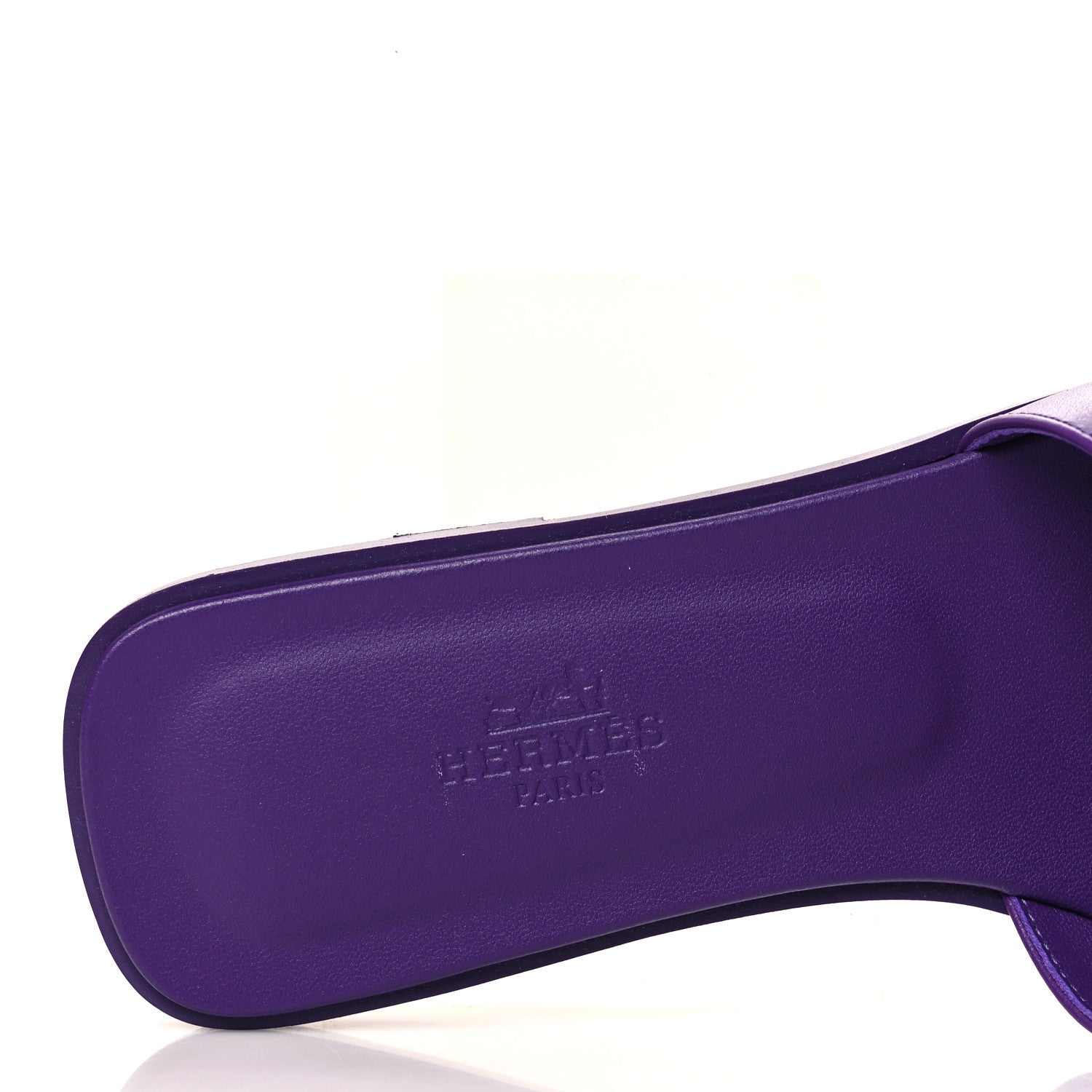 Hermes Calfskin Oran Sandals 37 Violet Majorette 7 of 8