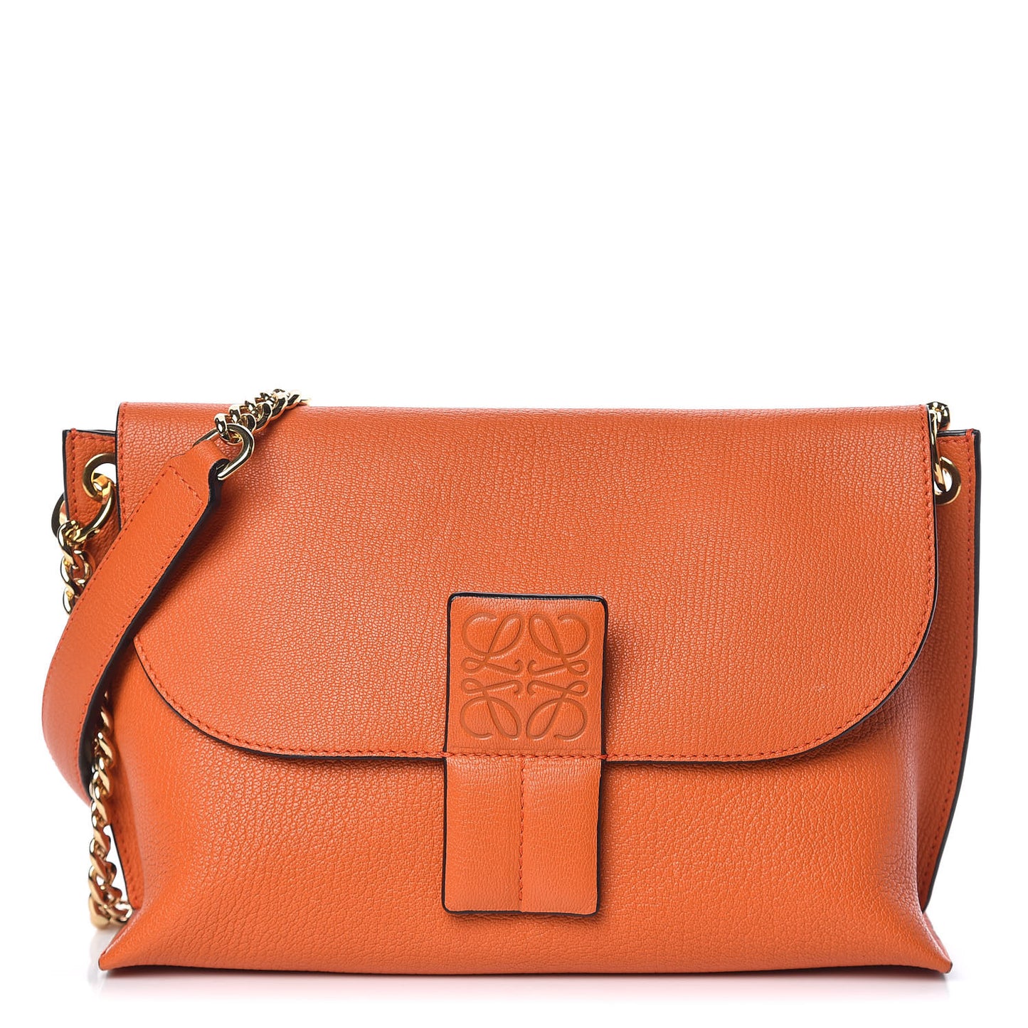 Goatskin Avenue Shoulder Bag Orange