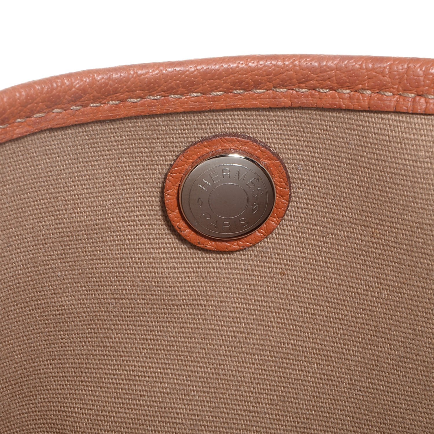Hermes Toile Leather Garden Party Tote 36 MM Orange 11 of 12