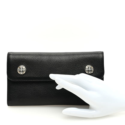 Chrome Hearts Grained Calfskin Dagger Long Wallet Black 2 of 6