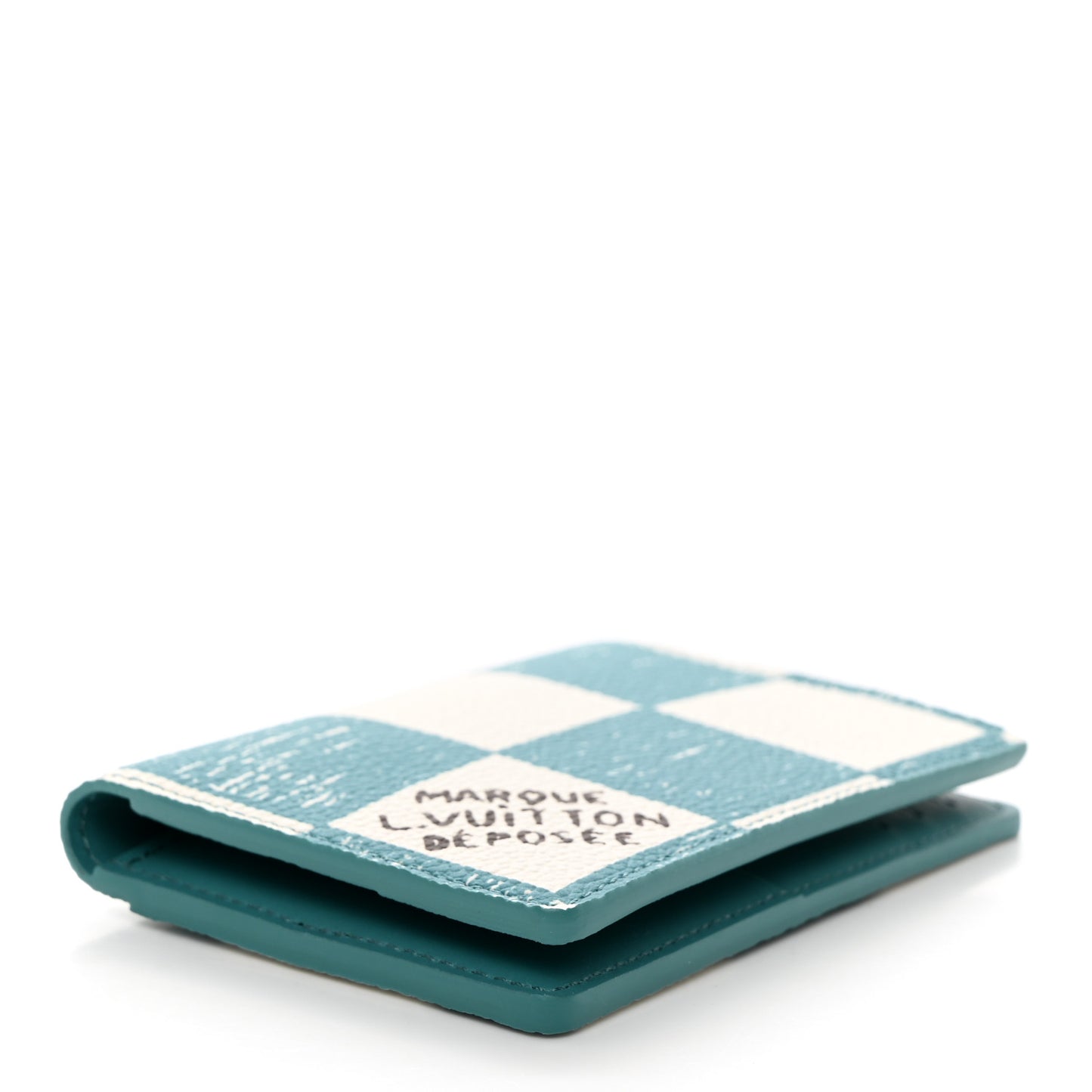 Damier Checkerboard Pocket Organizer Teal