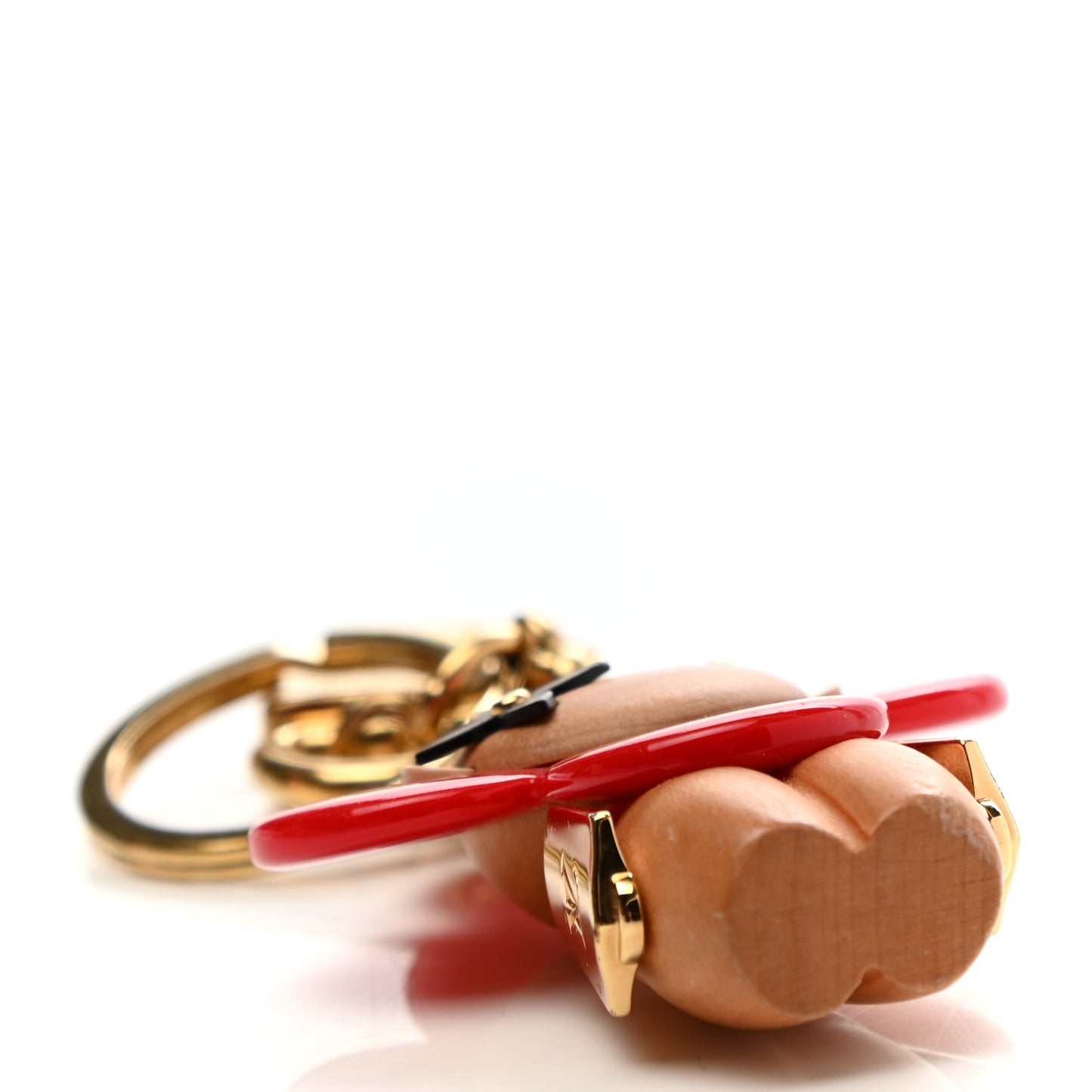 Resin Wood Vivienne Bag Charm Red