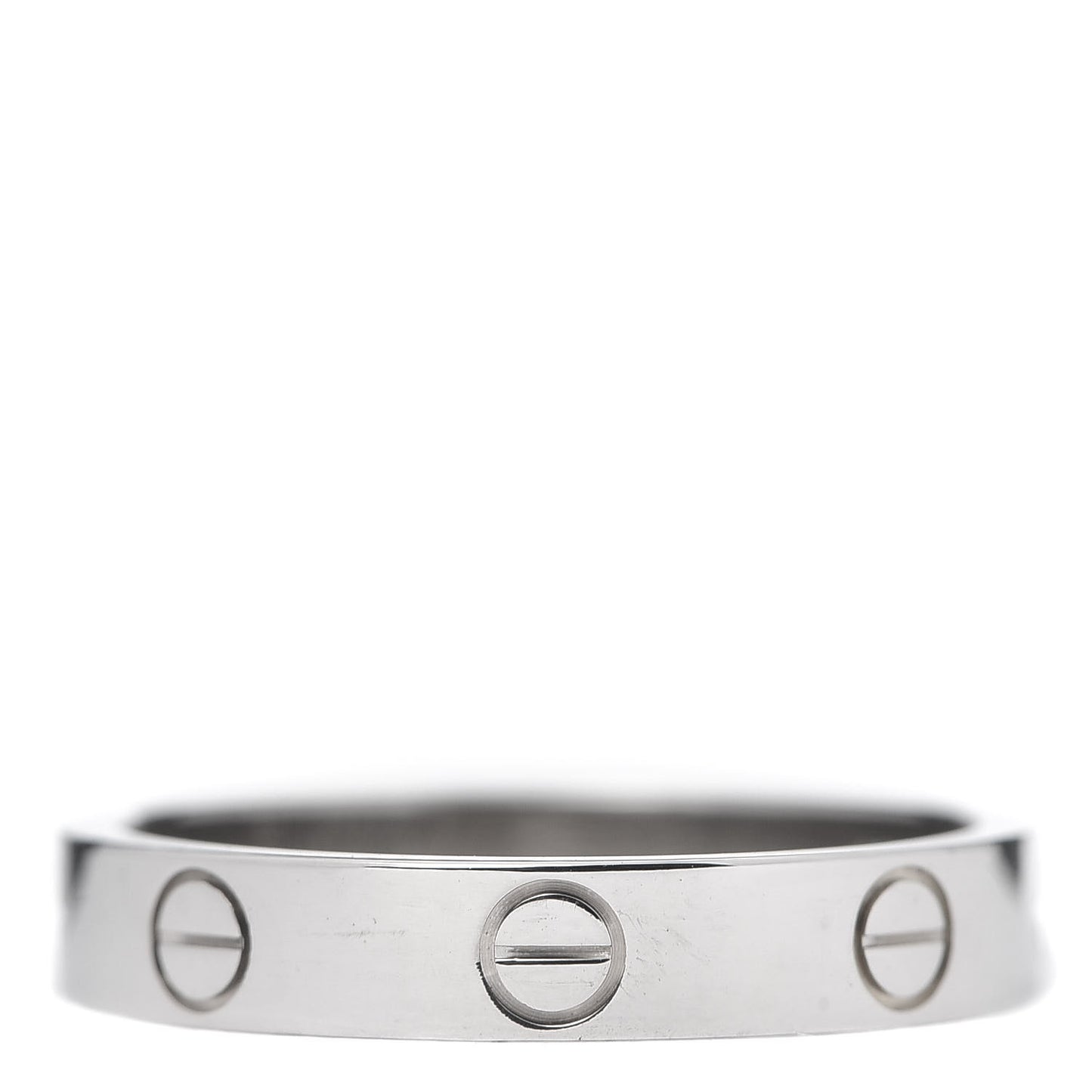 18K White Gold 3.5mm LOVE Wedding Band Ring 54 6.75