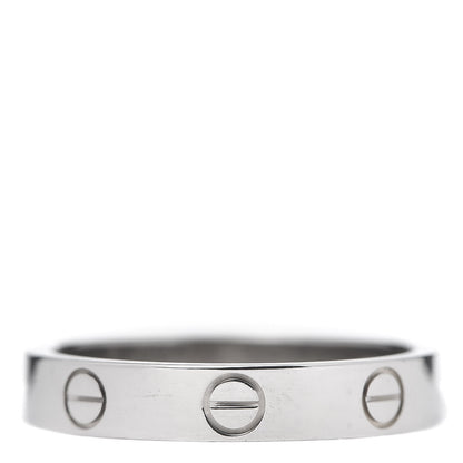 Cartier 18K White Gold 3.5mm LOVE Wedding Band Ring 54 6.75 3 of 6