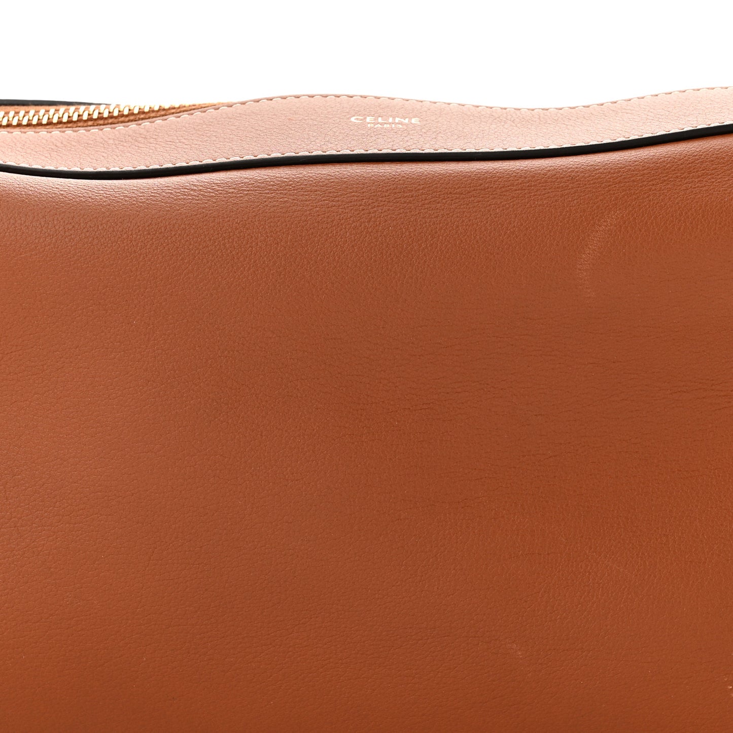 Supple Calfskin Medium Romy Shoulder Bag Tan