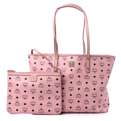 MCM Visetos Medium Anya Shopper Tote Light Pink 1 of 9