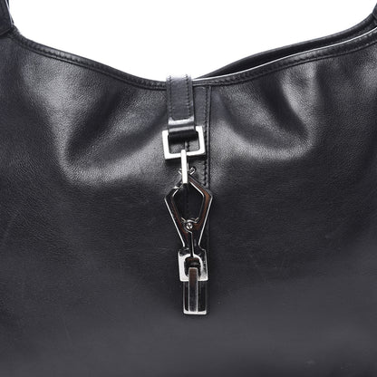 Gucci Calfskin Lobster Clasp Lock Jackie O Hobo Black 9 of 12
