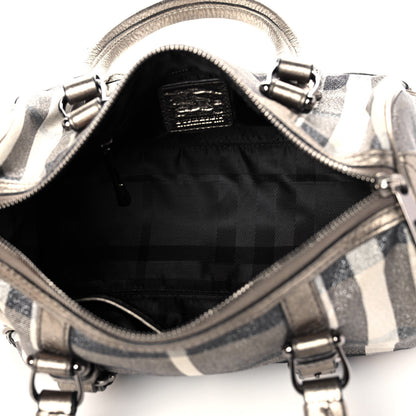 Burberry Metallic Shimmer Check Medium Alchester Bowling Bag 5 of 12
