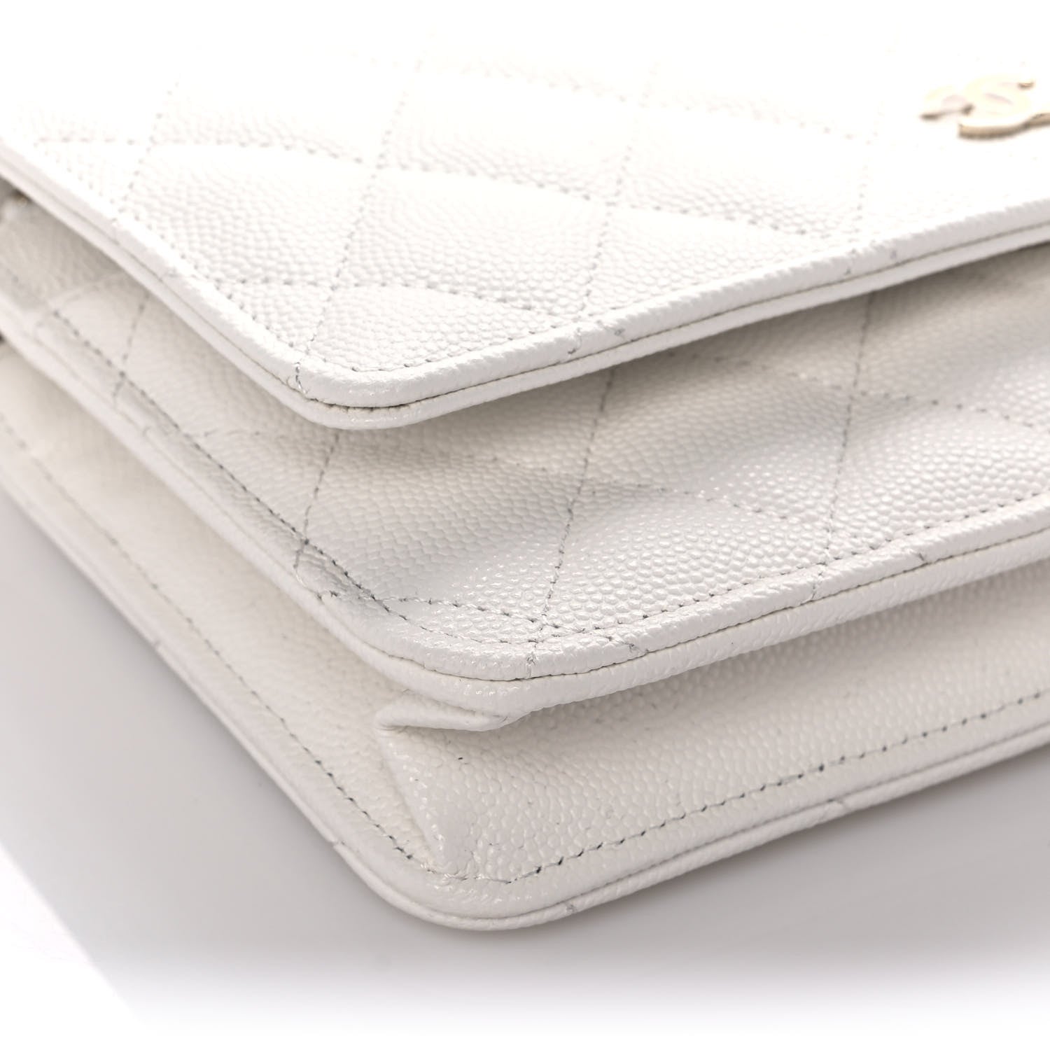 Chanel Caviar Quilted Wallet On Chain WOC White 8 of 11