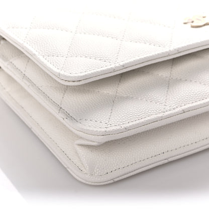 Chanel Caviar Quilted Wallet On Chain WOC White 8 of 11