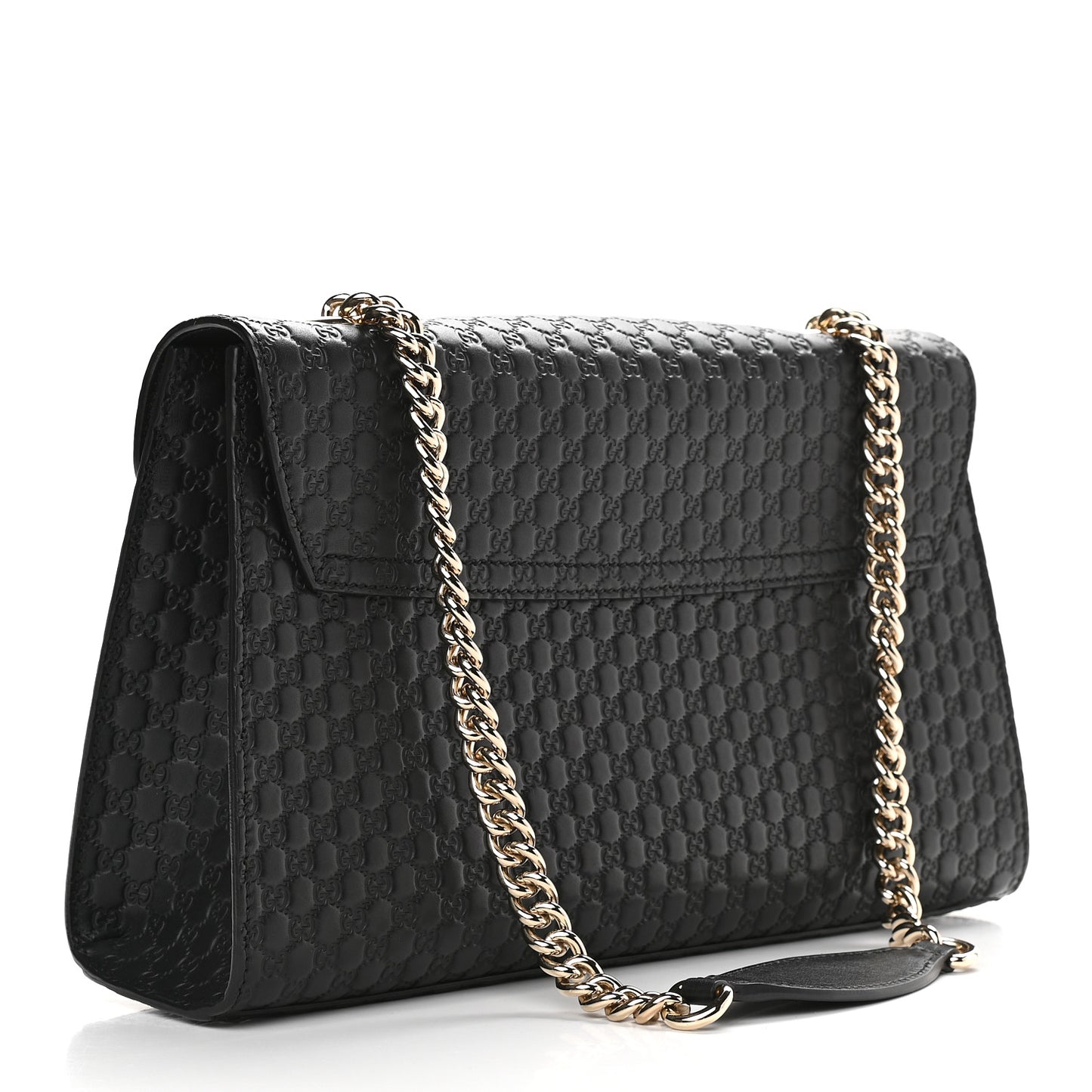Microguccissima Medium Emily Chain Shoulder Bag Black