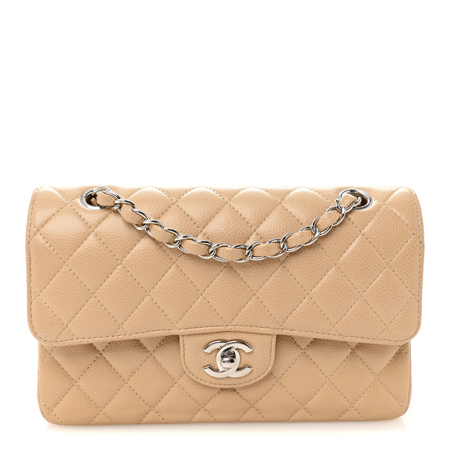 Chanel Caviar Quilted Small Double Flap Beige 1 of 12
