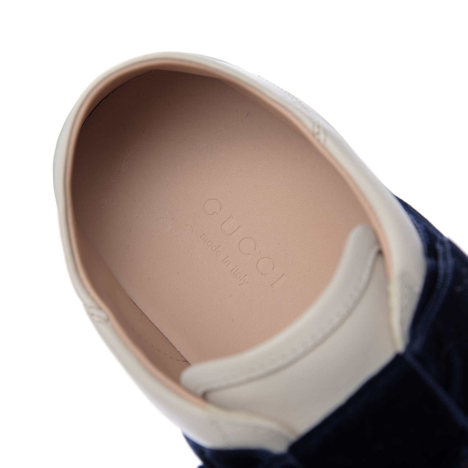 Gucci Calfskin Velvet Womens Bow Ace Sneakers 36 White 9 of 11
