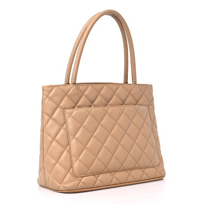 Chanel Caviar Quilted Medallion Tote Beige 2 of 24