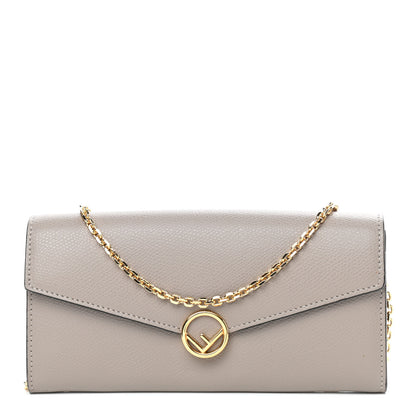 Fendi Vitello Cruise F is Fendi Continental Envelope Wallet on Chain Tortora 1 of 9