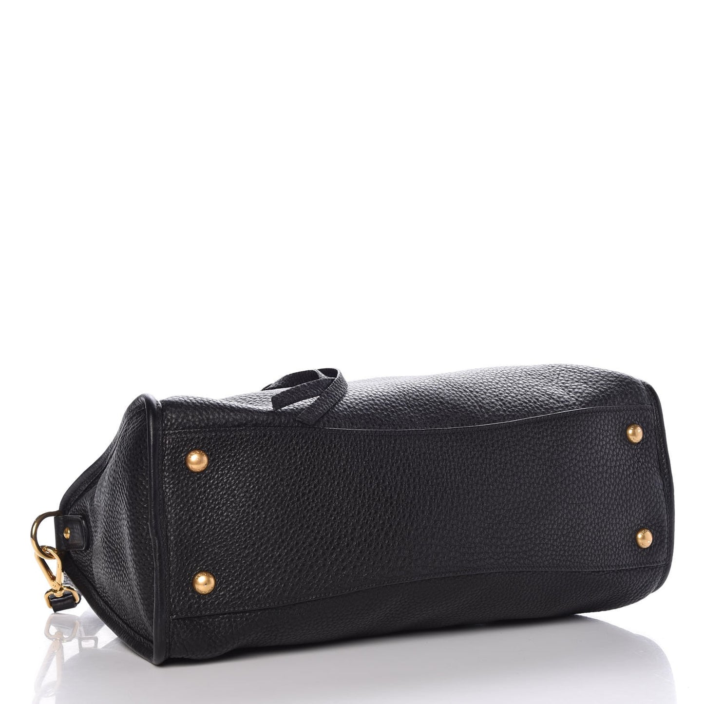 Vitello Daino Shopping Satchel Black