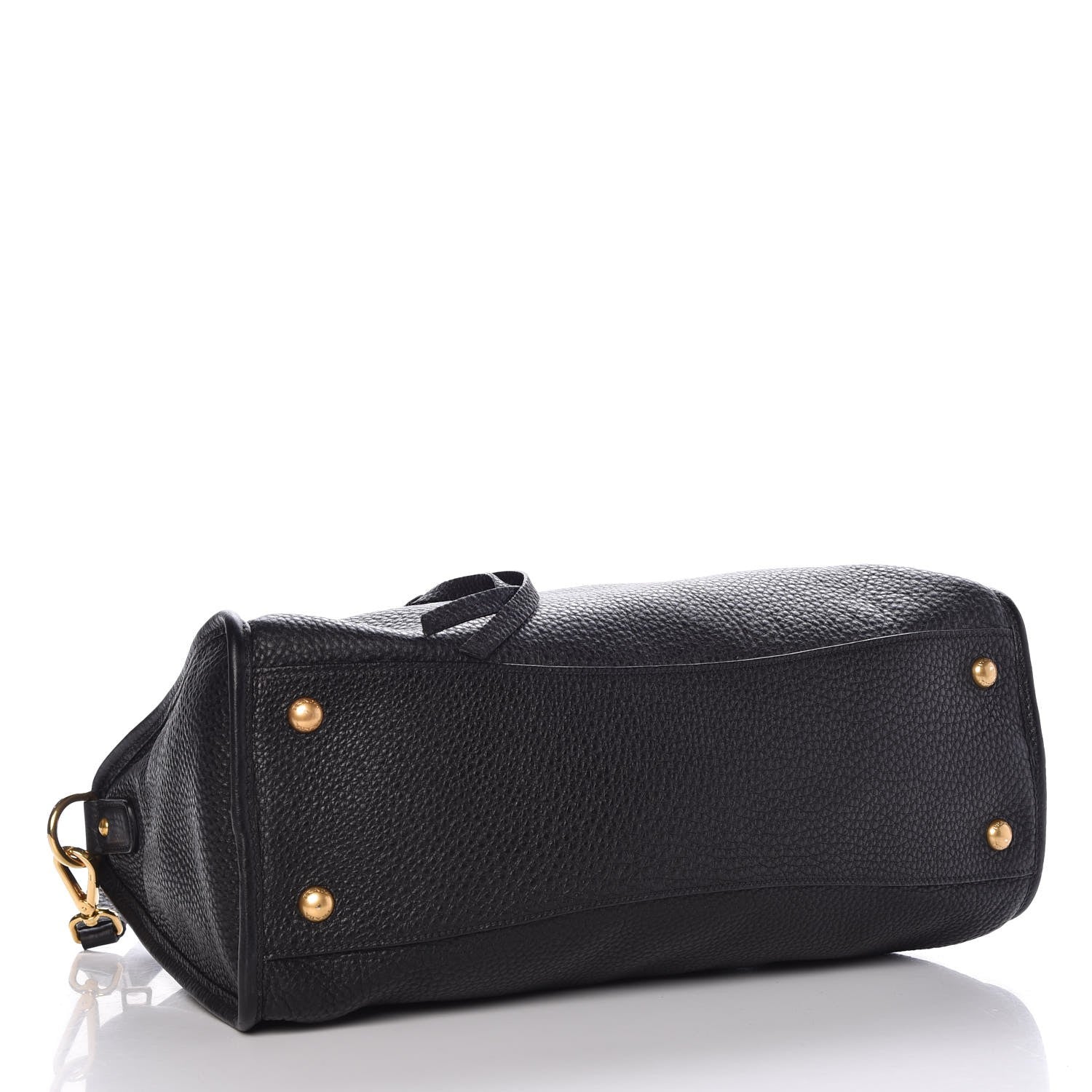 Prada Vitello Daino Shopping Satchel Black 4 of 8