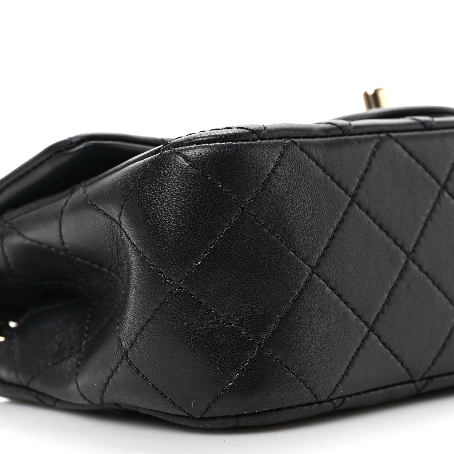 Chanel Lambskin Quilted Enamel Mini Rectangular Pearl Crush Flap Black 8 of 9