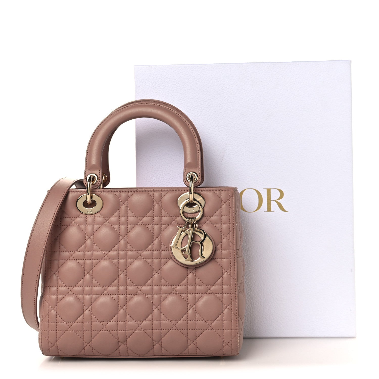 Christian Dior Lambskin Cannage Medium Lady Dior Fard 13 of 13