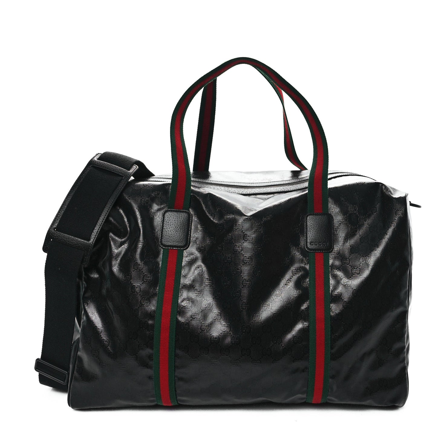 Crystal Monogram Web Large Duffle Bag Black