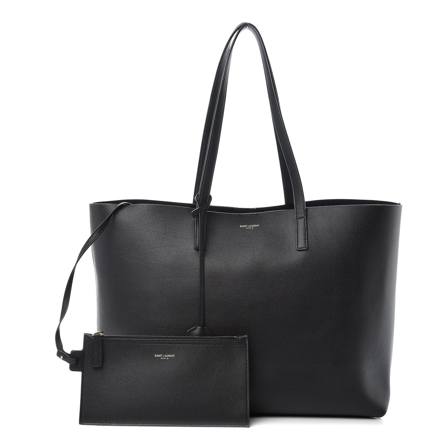 Calfskin Large Shopping Tote Black
