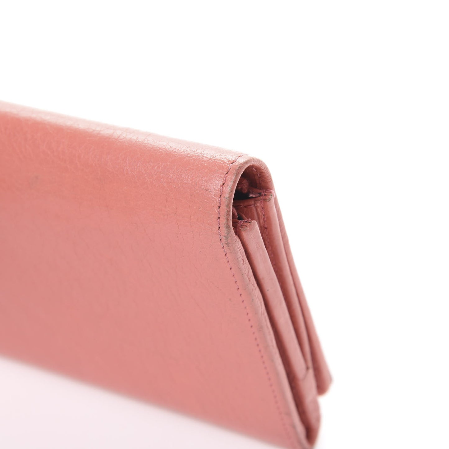 Agneau Classic Hardware Money Wallet Rose Azalee