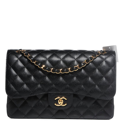 Chanel Caviar Quilted Jumbo Double Flap Black 1 of 9
