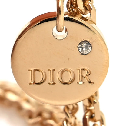 Christian Dior Crystal Metal Petit CD Double Bracelet Gold 5 of 5