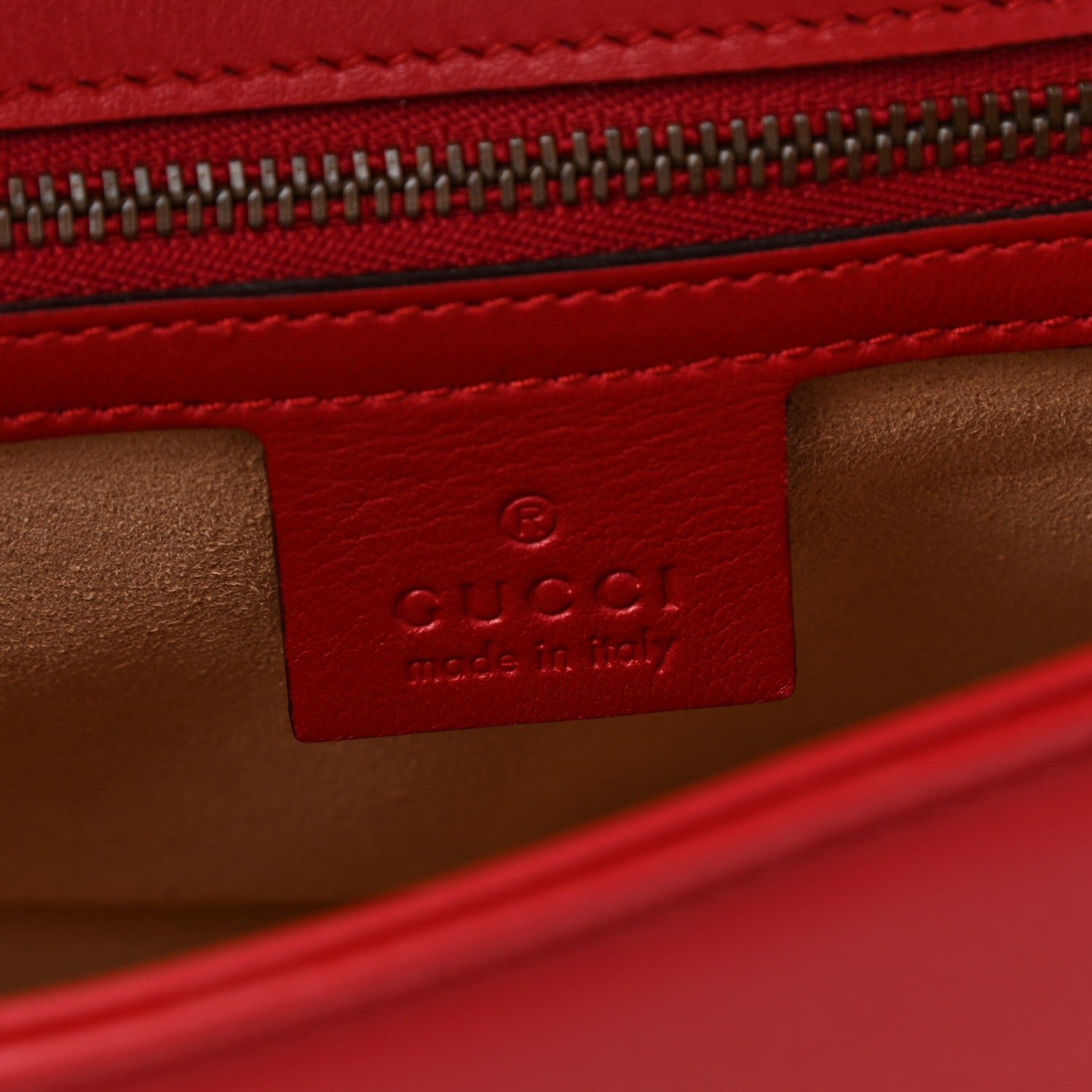 Gucci Calfskin Matelasse Small GG Marmont Shoulder Bag Hibiscus Red 7 of 10