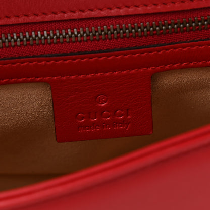 Gucci Calfskin Matelasse Small GG Marmont Shoulder Bag Hibiscus Red 7 of 10