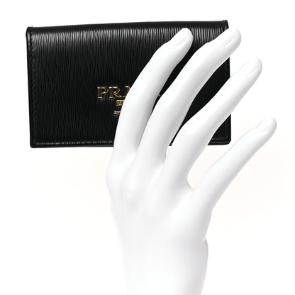 Prada Vitello Move Triangle Logo Card Holder Black 2 of 10