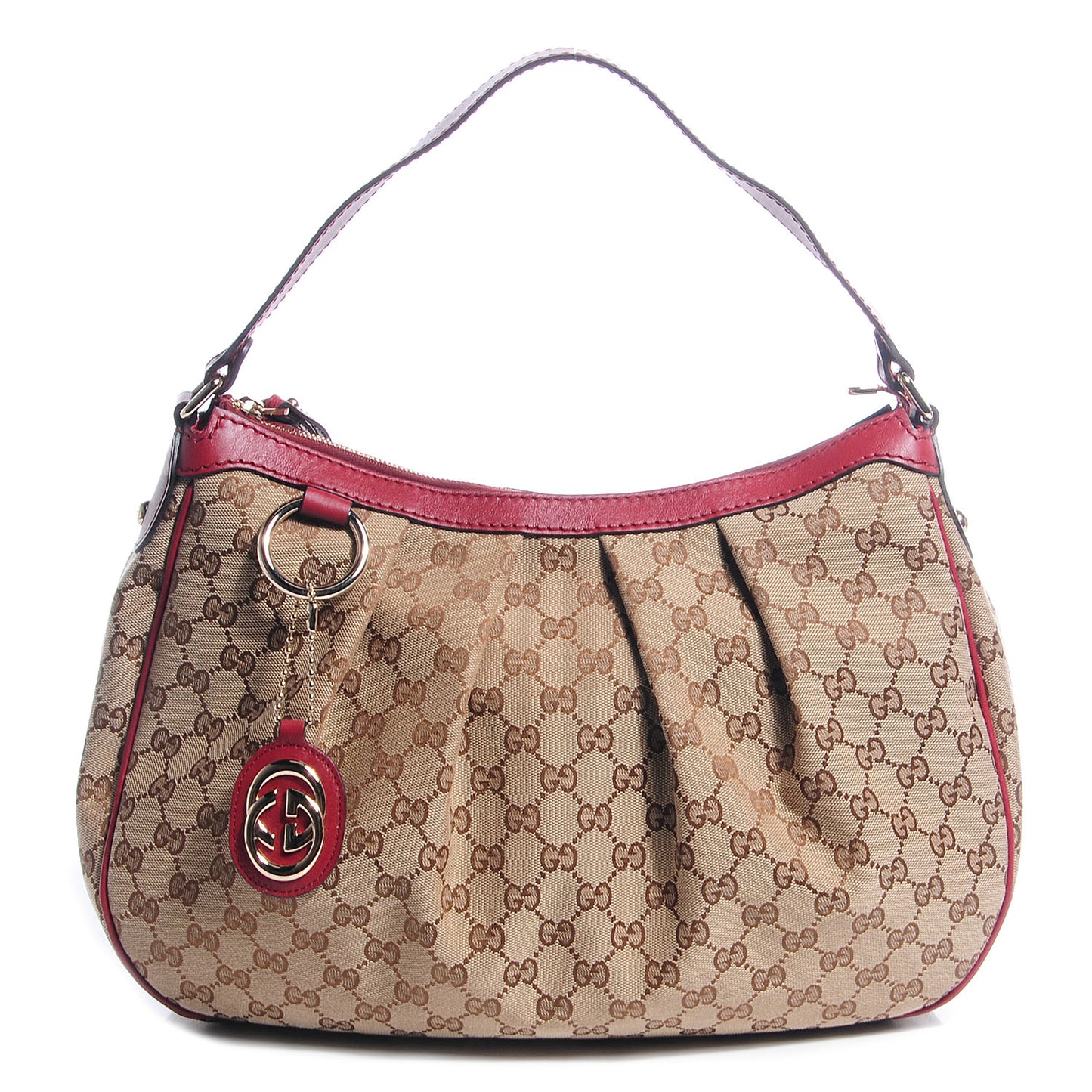 Monogram Medium Sukey Hobo Red