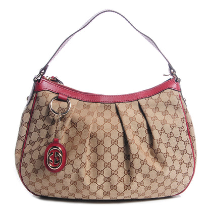 Gucci Monogram Medium Sukey Hobo Red 1 of 11